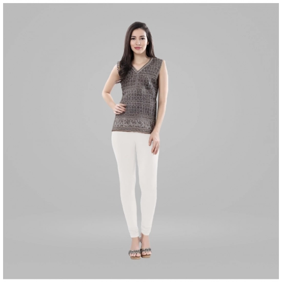 Generic Women's Cotton Blended Solid Churidar leggings (White) Generic Women's Cotton Blended Solid Churidar leggings (White)