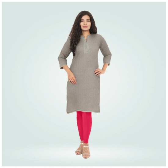 Generic Women's Cotton Blended Solid Shimmer Ankle leggings (Rani)