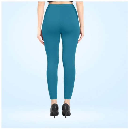 Generic Women's Cotton Blended Solid Ankle legging (Blue) Generic Women's Cotton Blended Solid Ankle legging (Blue)