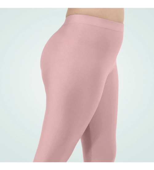 Generic Women's Cotton Blended Solid Shimmer Ankle leggings (Onion)