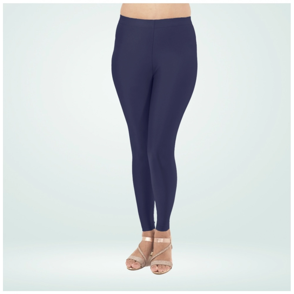 Generic Women's Cotton Blended Solid Shimmer Ankle leggings (Navy Blue) Generic Women's Cotton Blended Solid Shimmer Ankle leggings (Navy Blue)