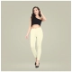 Generic Women's Cotton Blended Solid Ankle legging (Cream) Generic Women's Cotton Blended Solid Ankle legging (Cream)