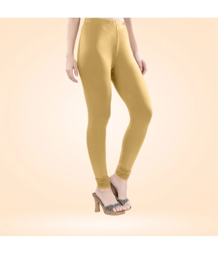 Generic Women's Cotton Blended Solid Churidar leggings (Beige) Generic Women's Cotton Blended Solid Churidar leggings (Beige)