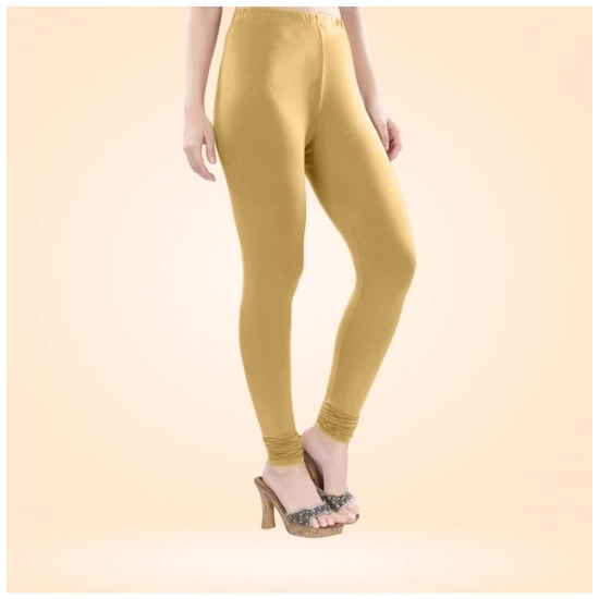Generic Women's Cotton Blended Solid Churidar leggings (Beige) Generic Women's Cotton Blended Solid Churidar leggings (Beige)