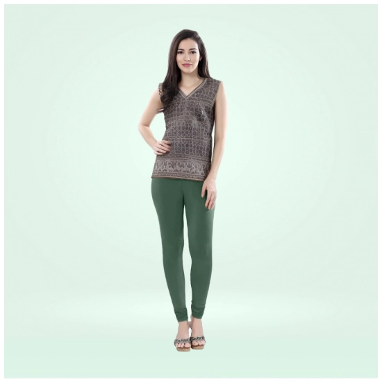 Generic Women's Cotton Blended Solid Churidar leggings (Bottle Green) Generic Women's Cotton Blended Solid Churidar leggings (Bottle Green)