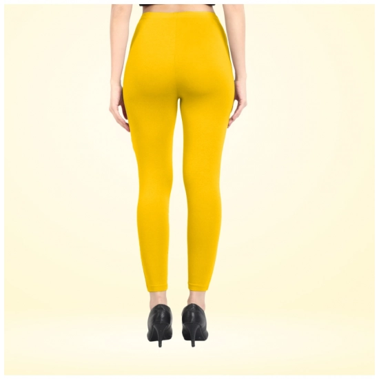 Generic Women's Cotton Blended Solid Ankle legging (Yellow) Generic Women's Cotton Blended Solid Ankle legging (Yellow)