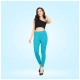 Generic Women's Cotton Blended Solid Ankle legging (Turquoise Blue) Generic Women's Cotton Blended Solid Ankle legging (Turquoise Blue)