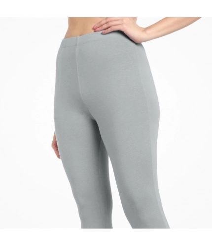 Generic Women's Cotton Blended Solid Ankle legging (Silver Gray) Generic Women's Cotton Blended Solid Ankle legging (Silver Gray)
