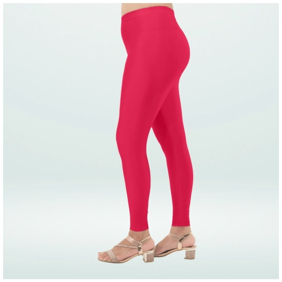Generic Women's Cotton Blended Solid Shimmer Ankle leggings (Rani)