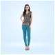 Generic Women's Cotton Blended Solid Churidar leggings (Blue)