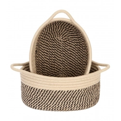 Generic Cotton Basket 2 Pcs Storage Basket For Clothes (Brown)