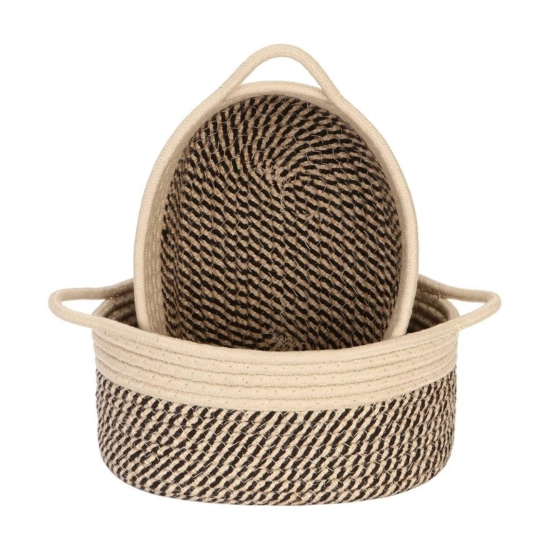 Generic Cotton Basket 2 Pcs Storage Basket For Clothes (Brown)