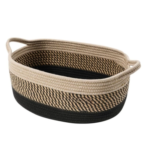Generic Cotton Baby Basket Pack of 1 Storage Basket For Clothes (Brown)