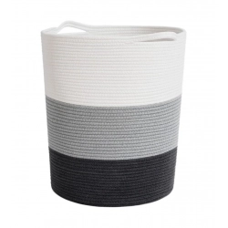 Generic Cotton Laundry Basket Pack of 1 Storage Basket For Clothes (Multicolor)