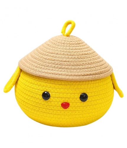 Generic Cotton Gudda Pack of 1 Storage Basket For Clothes (Yellow)