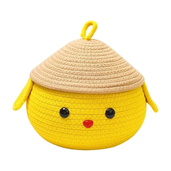 Generic Cotton Gudda Pack of 1 Storage Basket For Clothes (Yellow)