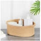 Generic Cotton 2 Pcs Oval Basket Storage Basket For Clothes (Beige) Generic Cotton 2 Pcs Oval Basket Storage Basket For Clothes (Beige)