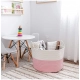 Generic Cotton Laundry Basket Pack of 1 Storage Basket For Clothes (Pink) Generic Cotton Laundry Basket Pack of 1 Storage Basket For Clothes (Pink)