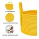 Generic Cotton Basket Inch Pack of 1 Storage Basket For Clothes (Yellow) Generic Cotton Basket Inch Pack of 1 Storage Basket For Clothes (Yellow)