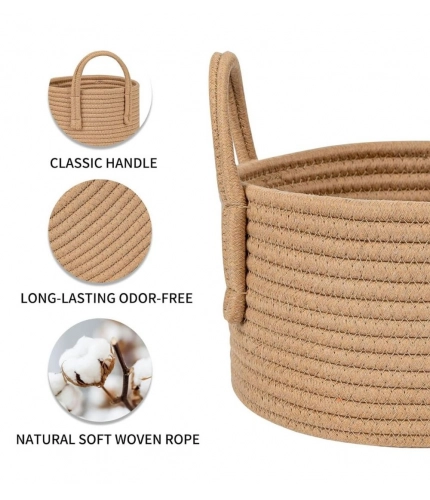 Generic Cotton Basket Inch Pack of 1 Storage Basket For Clothes (Beige) Generic Cotton Basket Inch Pack of 1 Storage Basket For Clothes (Beige)