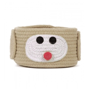 Generic Cotton Pen Holder Inch Pack of 1 Storage Basket For Clothes (Beige)