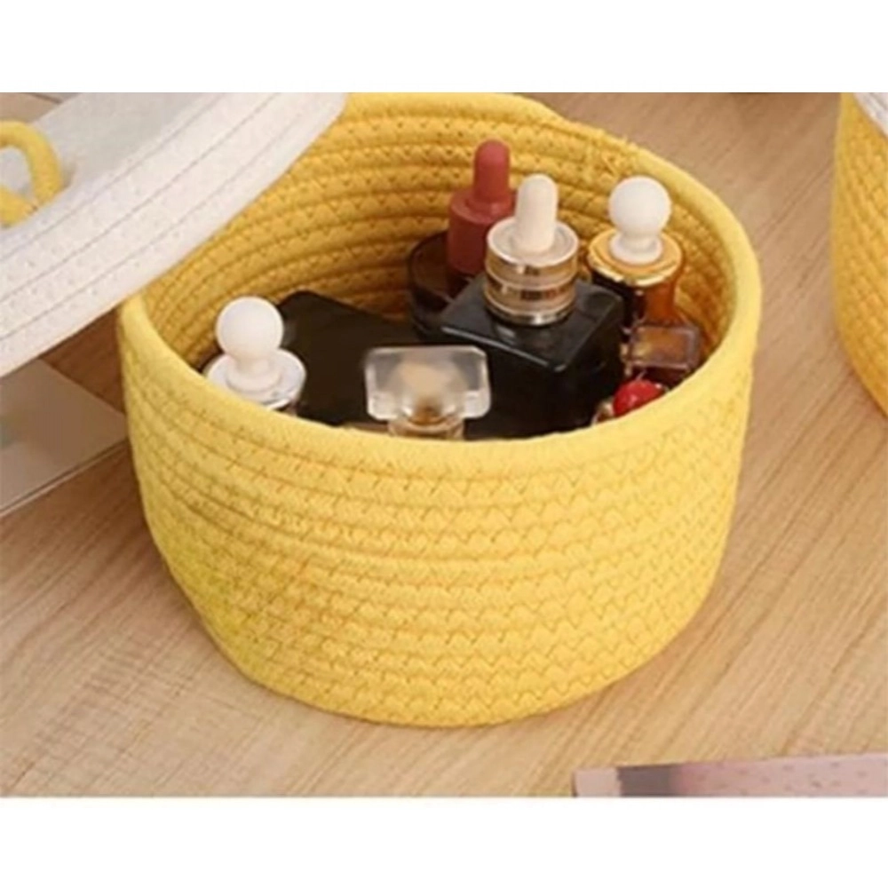 Generic Cotton Box White Lid Inch Pack of 1 Storage Basket For Clothes (Yellow) Generic Cotton Box White Lid Inch Pack of 1 Storage Basket For Clothes (Yellow)