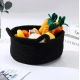 Generic Cotton Cat Basket Inch Pack of 1 Storage Basket For Clothes (Black) Generic Cotton Cat Basket Inch Pack of 1 Storage Basket For Clothes (Black)