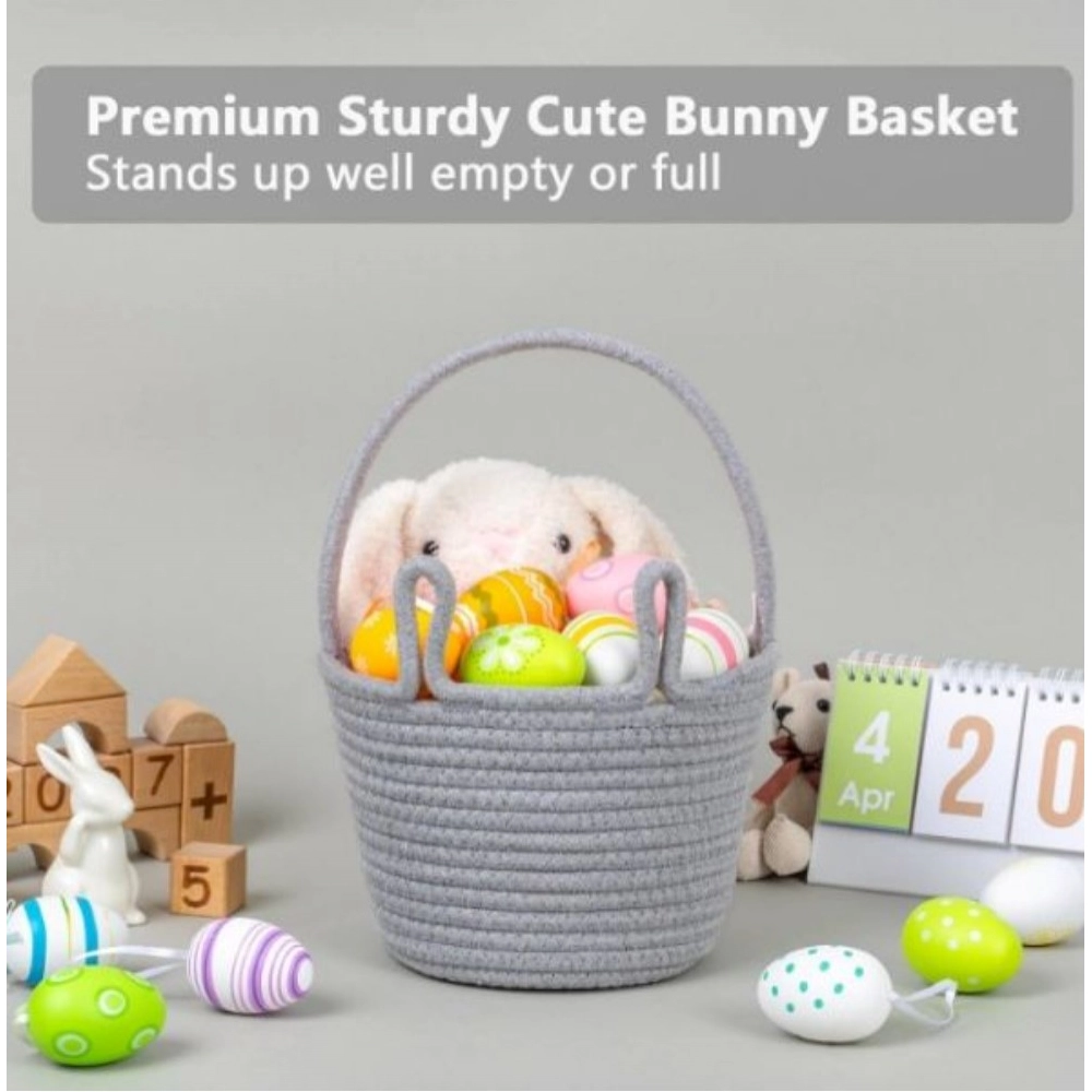 Generic Cotton Toy Bucket Pack of 1 Storage Basket For Clothes (Grey) Generic Cotton Toy Bucket Pack of 1 Storage Basket For Clothes (Grey)