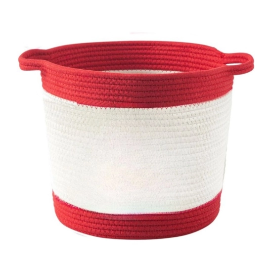 Generic Cotton Basket Pack of 1 Storage Basket For Clothes (Red) Generic Cotton Basket Pack of 1 Storage Basket For Clothes (Red)