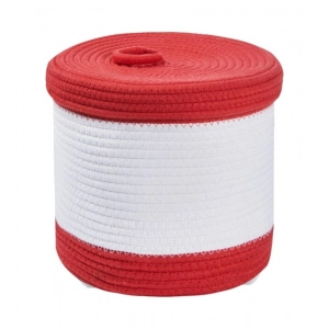 Generic Cotton Basket Pack of 1 Storage Basket For Clothes (Red)