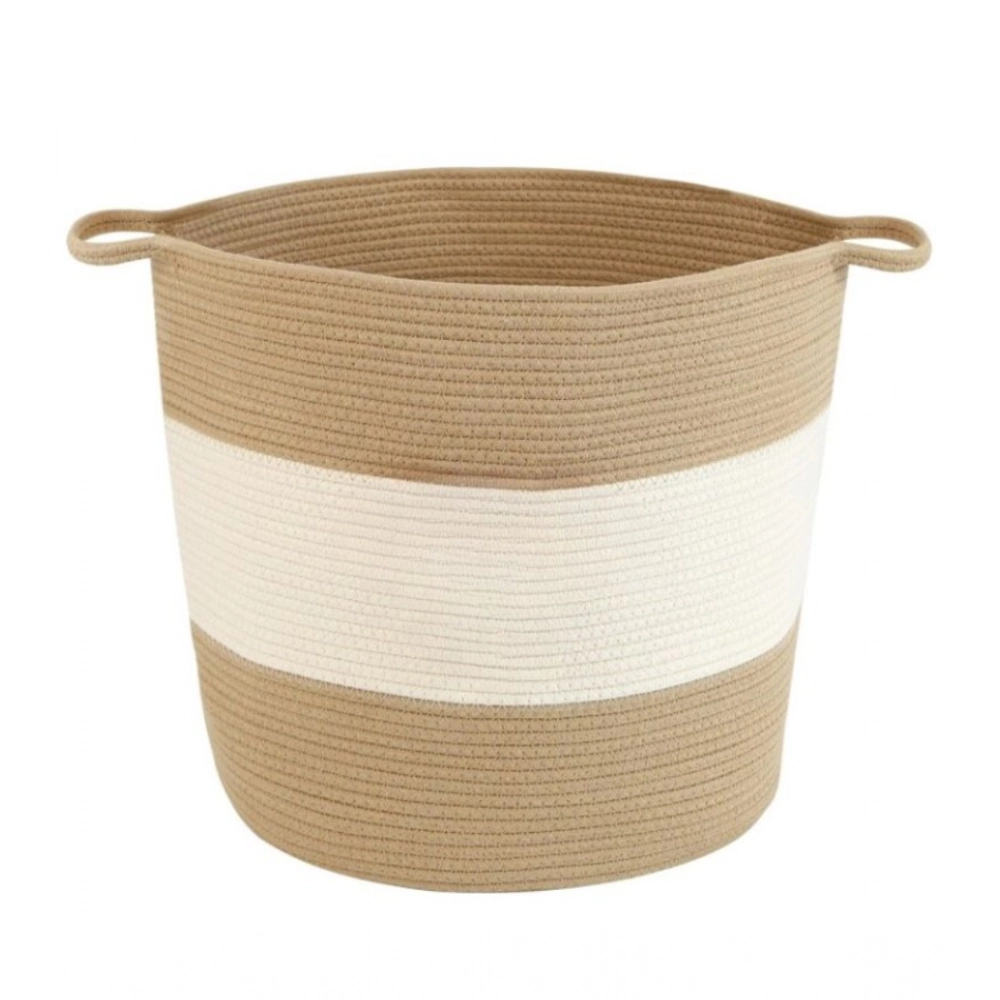 Generic Cotton Basket Pack of 1 Storage Basket For Clothes (Beige) Generic Cotton Basket Pack of 1 Storage Basket For Clothes (Beige)