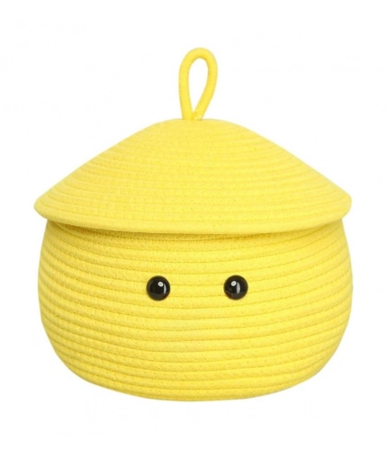 Generic Cotton Gudda Pack of 1 Storage Basket For Clothes (Yellow)