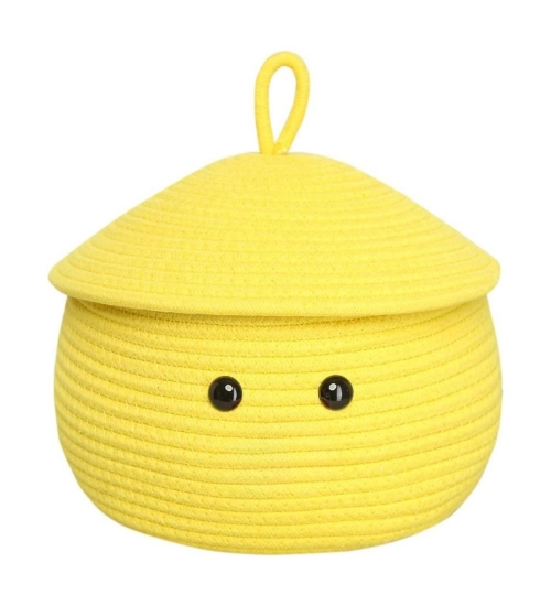 Generic Cotton Gudda Pack of 1 Storage Basket For Clothes (Yellow)