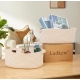 Generic Cotton 2 Pcs Oval Basket Storage Basket For Clothes (Beige) Generic Cotton 2 Pcs Oval Basket Storage Basket For Clothes (Beige)