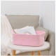 Generic Cotton Basket Pack of 1 Storage Basket For Clothes (Pink) Generic Cotton Basket Pack of 1 Storage Basket For Clothes (Pink)
