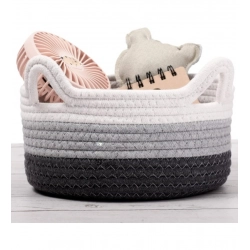 Generic Cotton Cat Basket Inch Pack of 1 Storage Basket For Clothes (Multicolor)