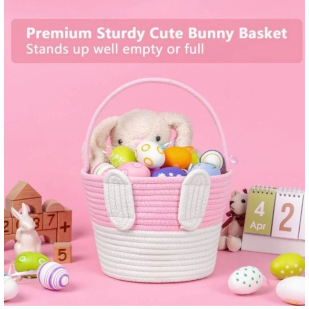 Generic Cotton Toys Bucket Pack of 1 Storage Basket For Clothes (Pink) Generic Cotton Toys Bucket Pack of 1 Storage Basket For Clothes (Pink)