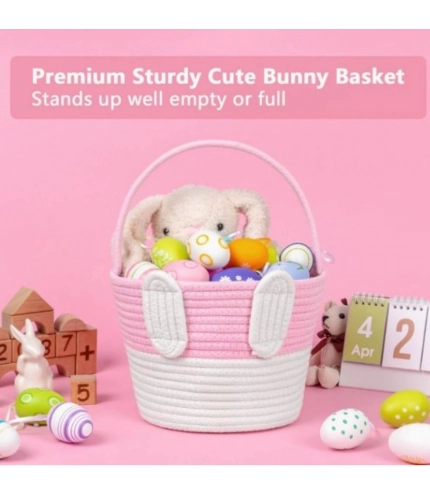 Generic Cotton Toys Bucket Pack of 1 Storage Basket For Clothes (Pink) Generic Cotton Toys Bucket Pack of 1 Storage Basket For Clothes (Pink)