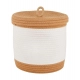 Generic Cotton Basket Pack of 1 Storage Basket For Clothes (White) Generic Cotton Basket Pack of 1 Storage Basket For Clothes (White)