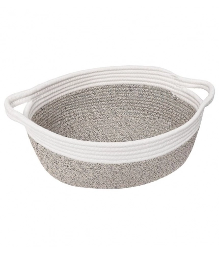 Generic Cotton Baby Gift Basket Inch Pack of 1 Storage Basket For Clothes (White)