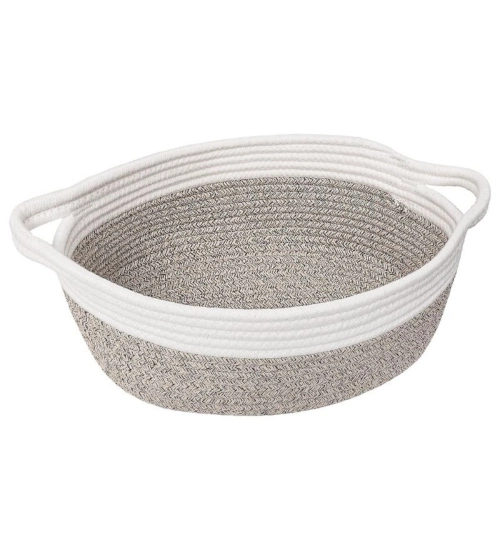 Generic Cotton Baby Gift Basket Inch Pack of 1 Storage Basket For Clothes (White)
