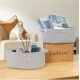 Generic Cotton 2 Pcs Oval Basket Storage Basket For Clothes (Grey) Generic Cotton 2 Pcs Oval Basket Storage Basket For Clothes (Grey)
