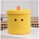Generic Cotton Basket with lid Pack of 1 Storage Basket For Clothes (Yellow) Generic Cotton Basket with lid Pack of 1 Storage Basket For Clothes (Yellow)