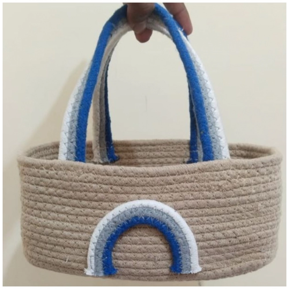 Generic Cotton Rainbow Basket Pack of 1 Storage Basket For Clothes (Multicolor) Generic Cotton Rainbow Basket Pack of 1 Storage Basket For Clothes (Multicolor)