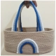 Generic Cotton Rainbow Basket Pack of 1 Storage Basket For Clothes (Multicolor) Generic Cotton Rainbow Basket Pack of 1 Storage Basket For Clothes (Multicolor)