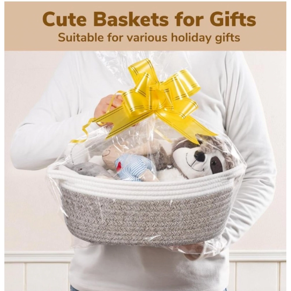 Generic Cotton Baby Gift Basket Inch Pack of 1 Storage Basket For Clothes (White) Generic Cotton Baby Gift Basket Inch Pack of 1 Storage Basket For Clothes (White)