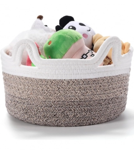 Generic Cotton Cat Basket Inch Pack of 1 Storage Basket For Clothes (Multicolor)