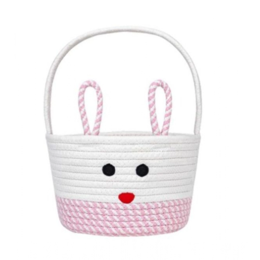 Generic Cotton Mix Toy Bucket Pack of 1 Storage Basket For Clothes (Pink) Generic Cotton Mix Toy Bucket Pack of 1 Storage Basket For Clothes (Pink)