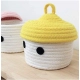 Generic Cotton Box Yellow Lid Inch Pack of 1 Storage Basket For Clothes (White) Generic Cotton Box Yellow Lid Inch Pack of 1 Storage Basket For Clothes (White)