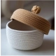 Generic Cotton Box Beige lid Pack of 1 Storage Basket For Clothes (White) Generic Cotton Box Beige lid Pack of 1 Storage Basket For Clothes (White)